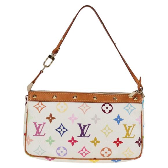 Louis Vuitton X Takashi Murakami Multicolor Blanc Pochette Accessories - Picture 1 of 12
